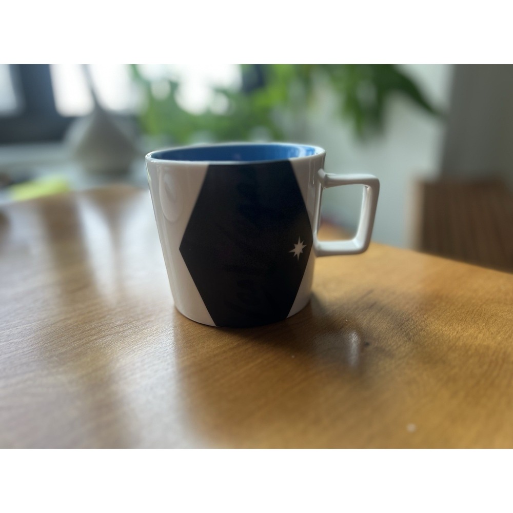 Starbucks Las Vegas Star 14 oz Coffee Mug White W/‎ Matte Black Diamond 2017